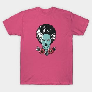 Vintage Bride of Frankenstein Emblem T-Shirt